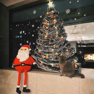 ins圣诞节装 饰墙壁门窗圣诞树手工diy材料包圣诞氛围创意场景布置