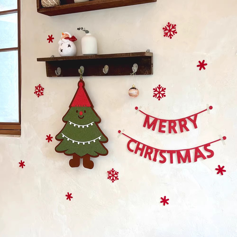 圣诞节装饰品拉花拉旗挂饰办公室商场氛围场景布置圣诞树雪人吊饰