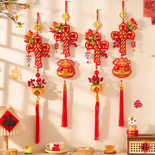 万字结入户门口挂件过年装饰新年2026马年新款福字中国结红色门挂