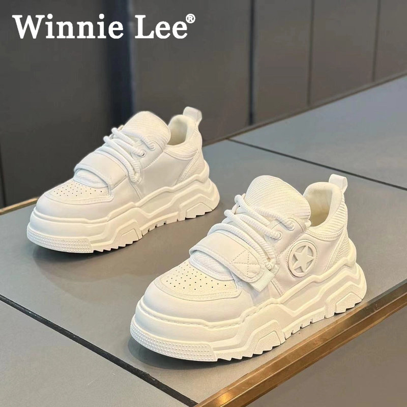Winnie Lee高级感软底时尚休闲鞋男士2025春秋新款潮鞋个性百搭男