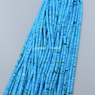 天然新款阿富汗绿松石桶珠散珠项链细珠精品散珠半成品睡美人