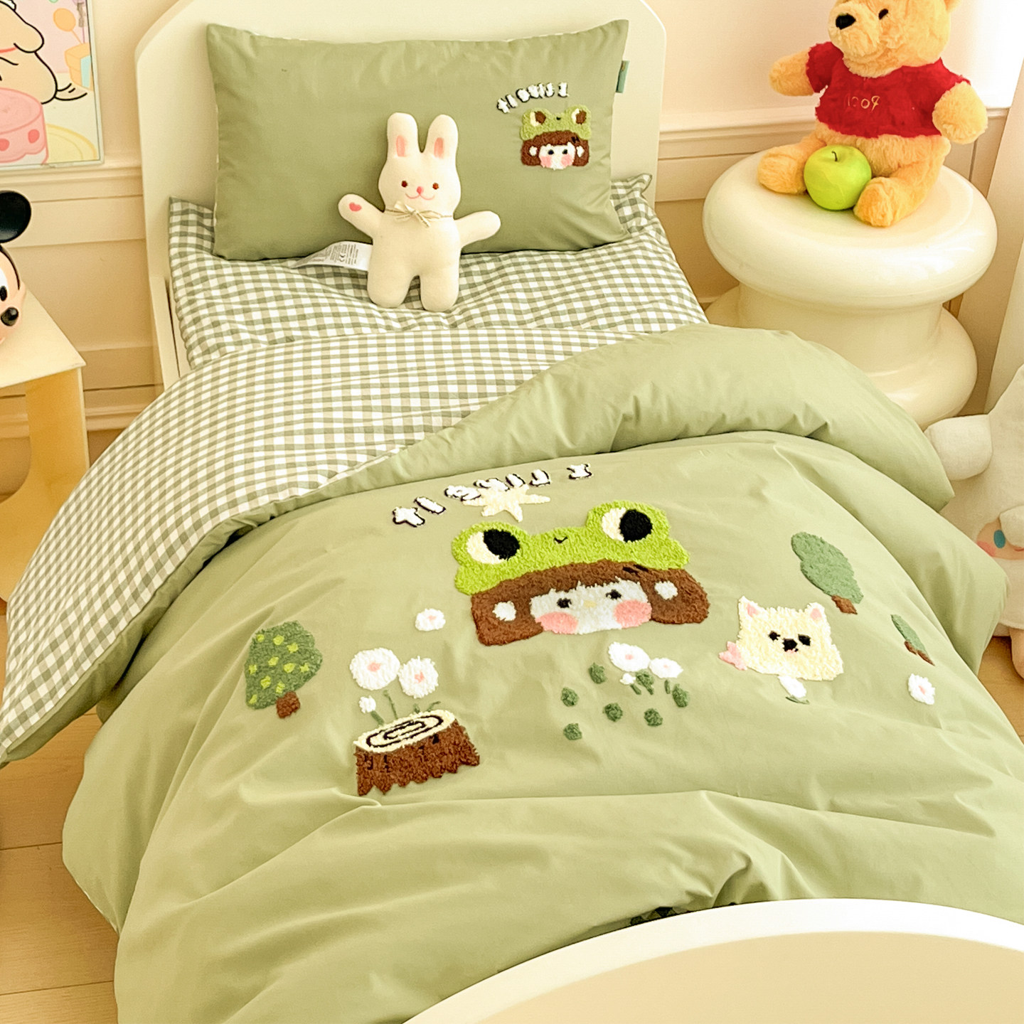 幼儿园被子三件套午托班全棉纯棉被套婴儿床品套装被褥儿童六件套