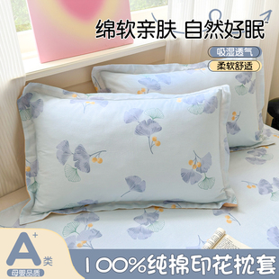 2025新款 全棉枕头套单个48cmx74cm整套枕芯内胆套 纯棉枕套一对装