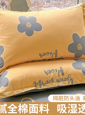 全棉枕套一对装纯棉枕头套家用48cmx74cm枕芯内胆套2024新款春夏2