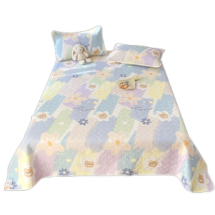 纯棉夹棉床盖单件2024新款全棉儿童榻榻米防滑大床单人炕盖三件套