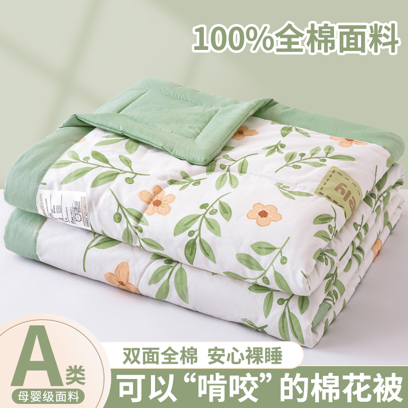 全棉夏被空调被夏凉被纯棉夏季单人学生薄被子被芯儿童夏天可机洗