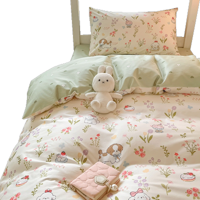 100%新疆长绒棉学生宿舍三件套