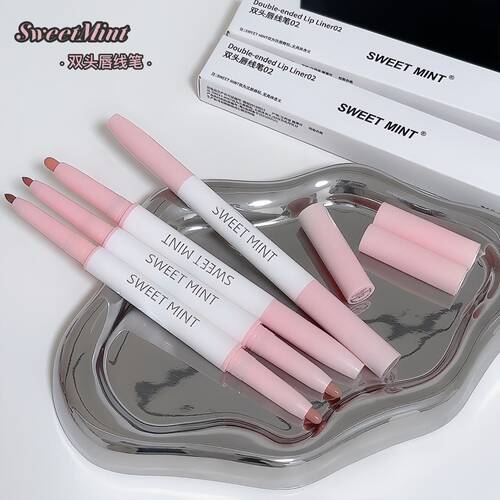 sweetmint双头唇线笔勾勒唇形丝滑自然哑光双头唇膏唇线笔二合一