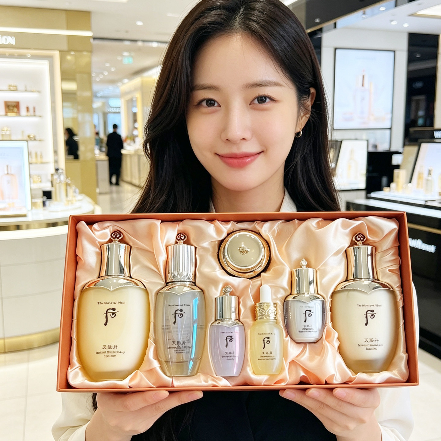 韩国WHOO后天气丹套盒华泫水乳专柜版套装保湿修复抗皱提亮两件套