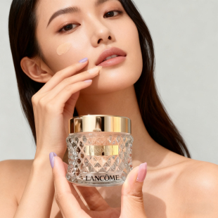 法国兰蔻菁纯精华粉底霜保湿 滋润养肤抗氧化提亮持久持妆遮瑕粉霜