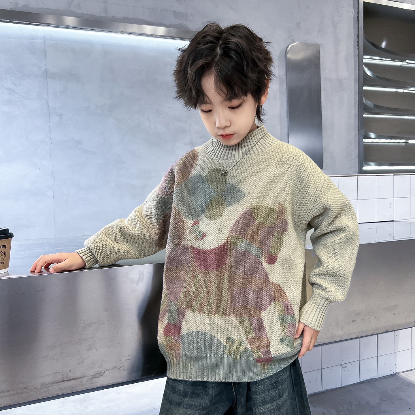 男童毛衣针织衫冬季加厚