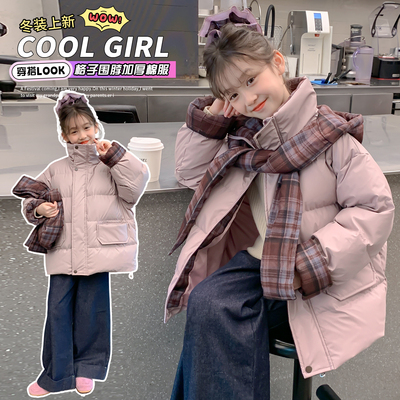 女童棉服冬季外套加厚