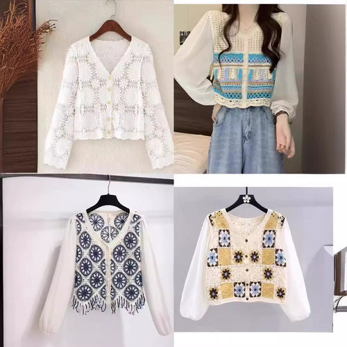 民族风新款休闲刺绣针织上衣绣花气质女装