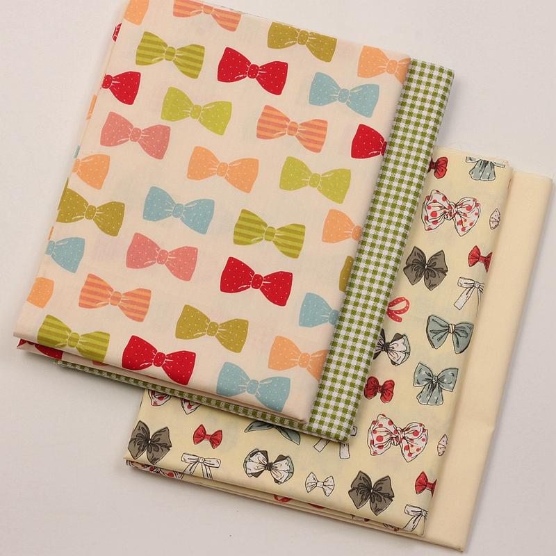 40支斜纹棉布可爱田园蝴蝶结印花面料手工DIY包包服装连衣裙布料