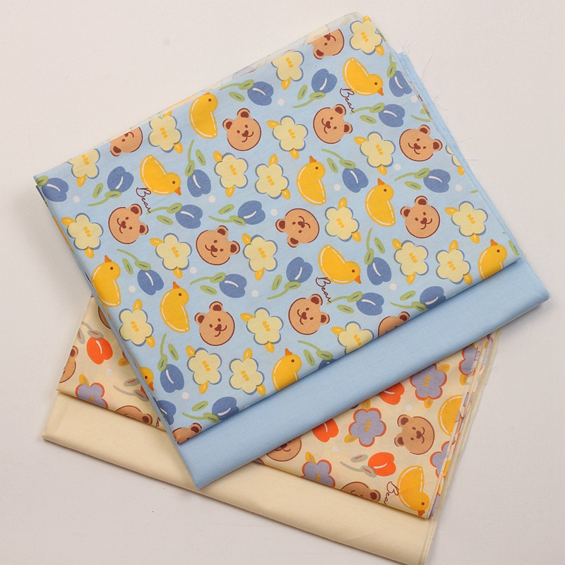 40支斜纹布料纯棉布卡通床品