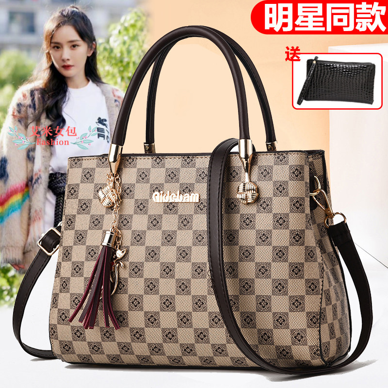 高级感印花手提包2025新款潮时尚百搭大容量女包斜挎包大气单肩包