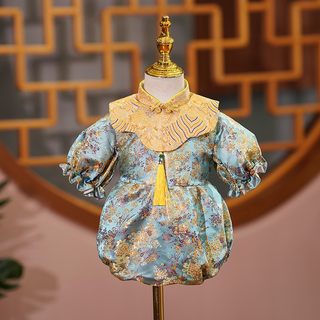 周岁服女宝宝抓阄汉服抓周服百天衣服中式礼服用品一周岁婴儿春秋