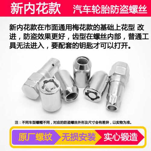 长城C30 C50 防盗M4 M6 H6 F5 F7 H5 H3 H4风骏5哈弗轮胎螺丝螺母 - 封面