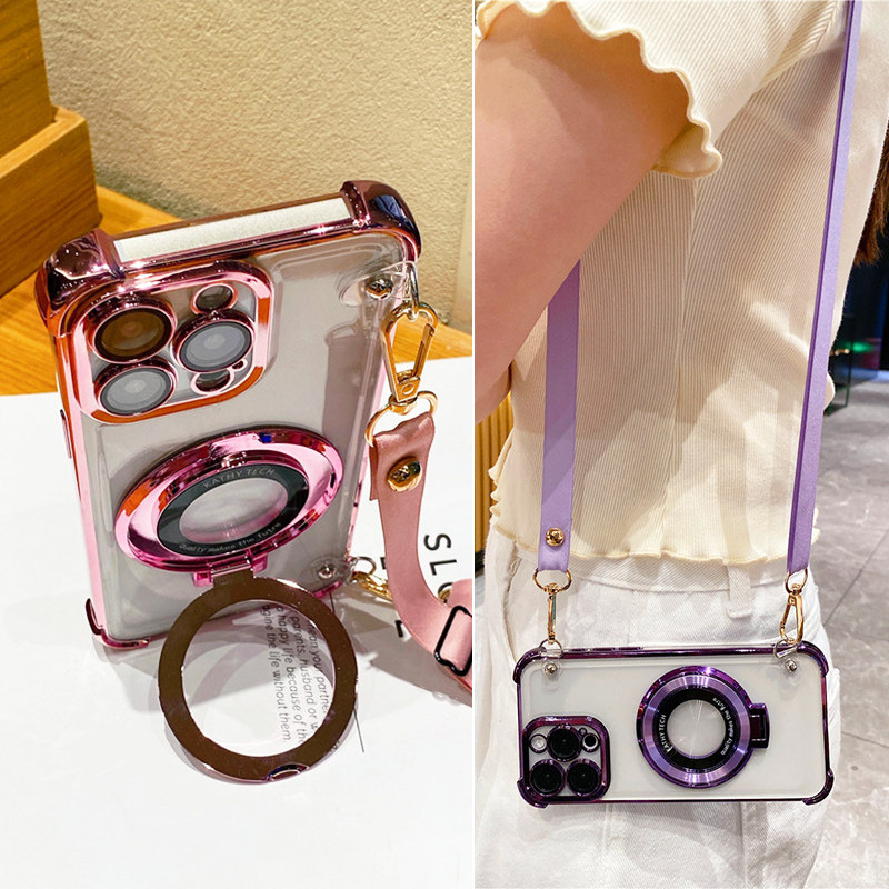 适用三星Galaxy s24手机壳斜挎可背带挂绳s25镜头膜全包s23ultra防摔s22透明软壳s21plus硅胶S26车载磁吸支架