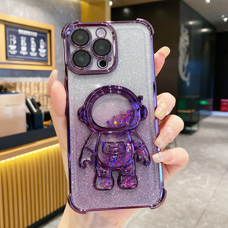适用oppofindx7手机壳新款闪粉流沙宇航员findx7ultra硅胶K12X气囊防摔findx8pro自带镜头膜findx8s全包软壳