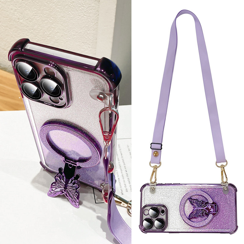 适用红米note14pro+手机壳支架站立式note13指环扣note12斜挎背带挂绳note11镜头膜全包turbo4气囊防摔软硅胶