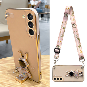 小兔子适用三星Galaxy手机壳带挂绳斜挎可背S23/s22ultra/S21/S20/S10/S25/M53/M51/M40S/note20/s24新款支架