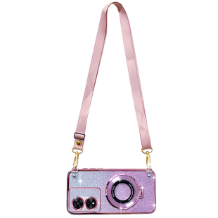 闪粉适用vivoy100手机壳车载磁吸支架y78/Y77/y76s/y75/Y73/Y72/Y70S/Y55/Y300pro斜挎y50可背y30带挂绳y200i