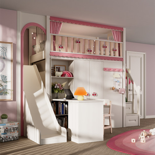 七叶木儿童定制多功能一体实木床