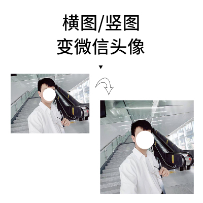 PS竖版照片改微信头像横图变方图片背景扩展延伸尺寸比例调整