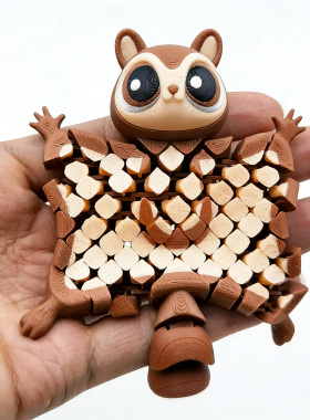 3D打印小飞鼠造景摆件工艺品关节可活动创意手办装饰儿童礼物玩具