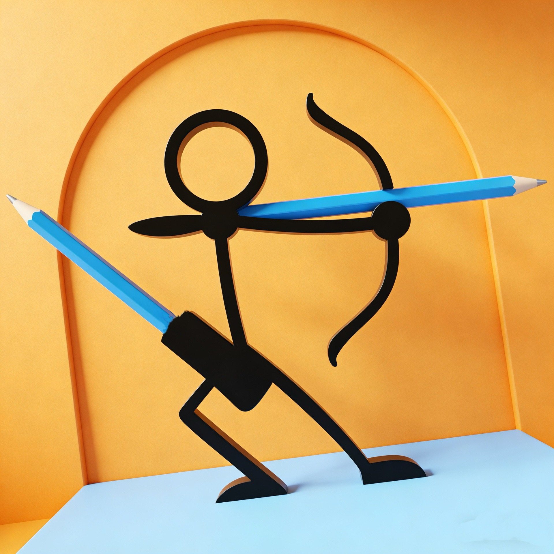 火柴人战士笔筒3D打印铅笔支架趣味摆件惊喜礼物潮玩手办模型礼物,家居饰品,桌面摆件,淘宝优惠券,粉丝福利购,淘宝优惠卷