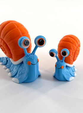 3D打印仿真蜗牛全关节解压玩具