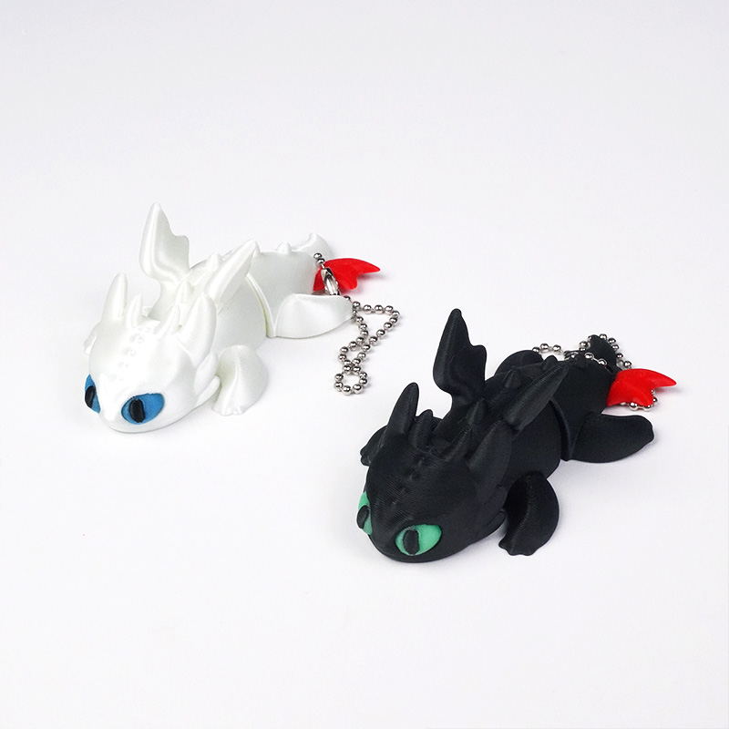 3D打印正版驯龙高手无牙仔玩偶挂件发光创意夜煞钥匙扣生日礼物