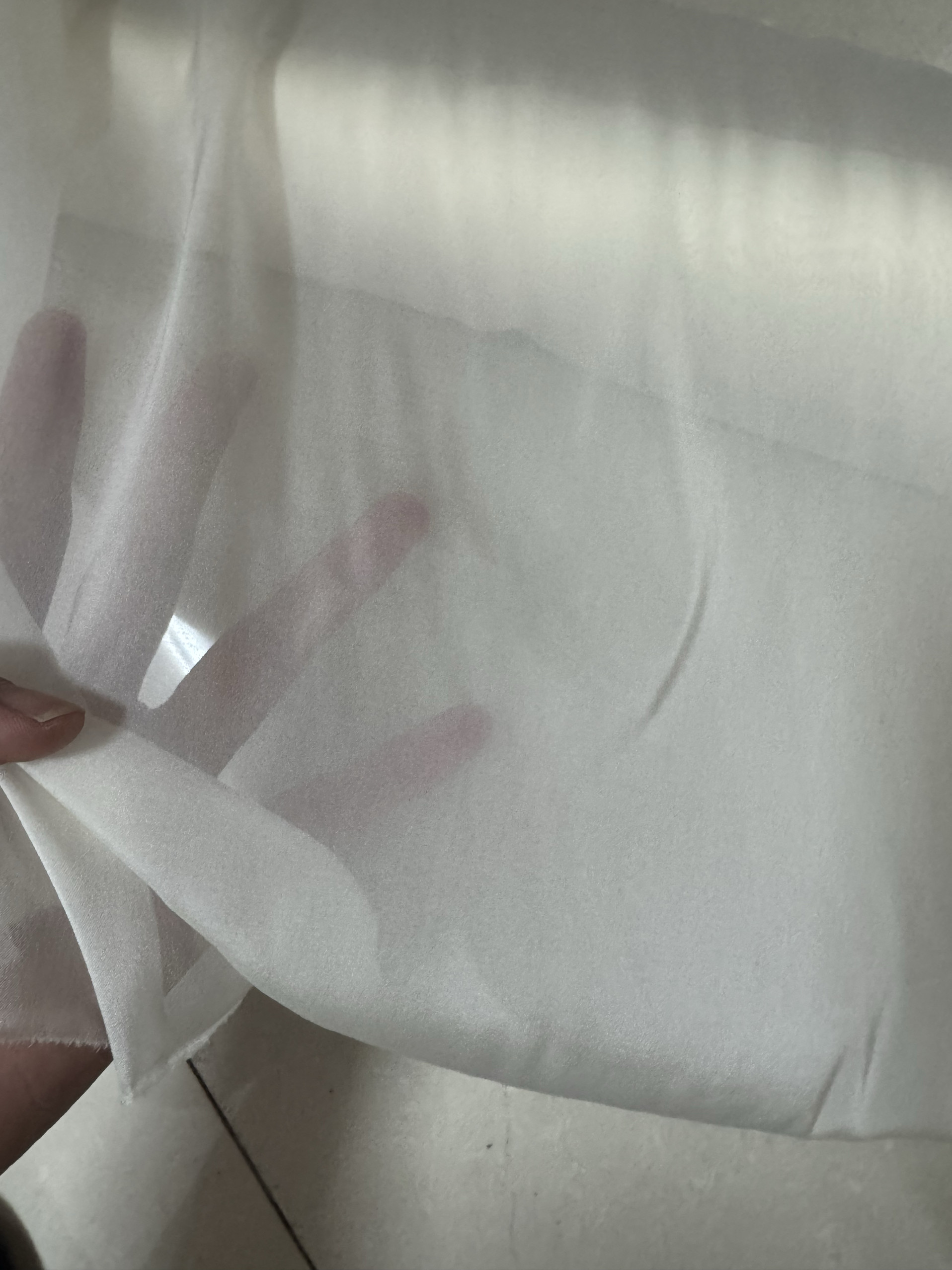 多色真丝弹力雪纺布料桑蚕丝薄透飘逸头纱围巾连衣裙披肩服装面料