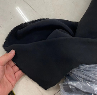 新品黑色藏青35姆米重磅真丝服装布料桑蚕丝夏季连衣裙旗袍阔腿裤