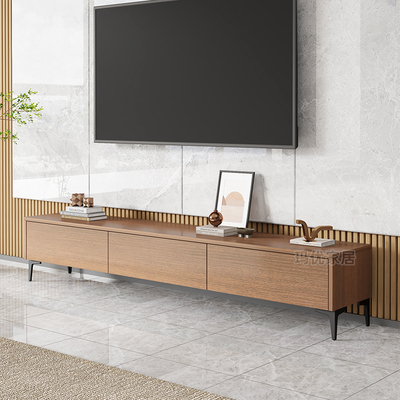 全实木电视柜现代简约家用小户型落地实木电视柜茶几组合2025新款