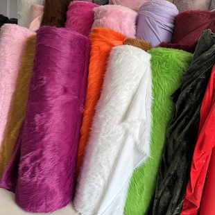 6cm长毛绒布料人偶道具手工diy面料柜台布垫布拍照毛毛背景布装饰