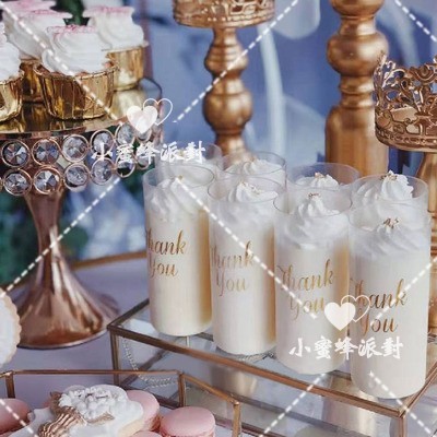 烫金生日答谢封口贴甜品台