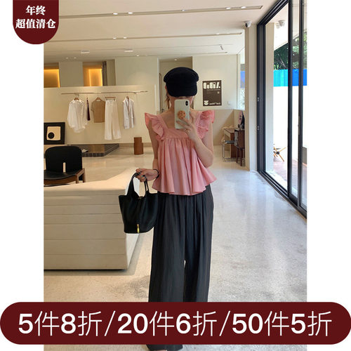 甜美飞袖娃娃小衫吊带背心外穿女