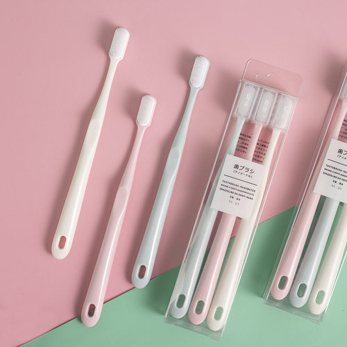 日本高档硅胶纳米牙刷成人3支装