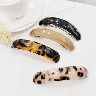 法式醋酸弧形横夹发量多马尾夹一字夹顶夹简约可爱百搭女新款发夹