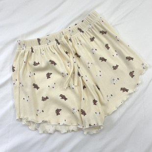 全棉居家短裤 莫代尔睡裤 休闲纯棉可外打底裤 薄款 卡通家居服 女夏季