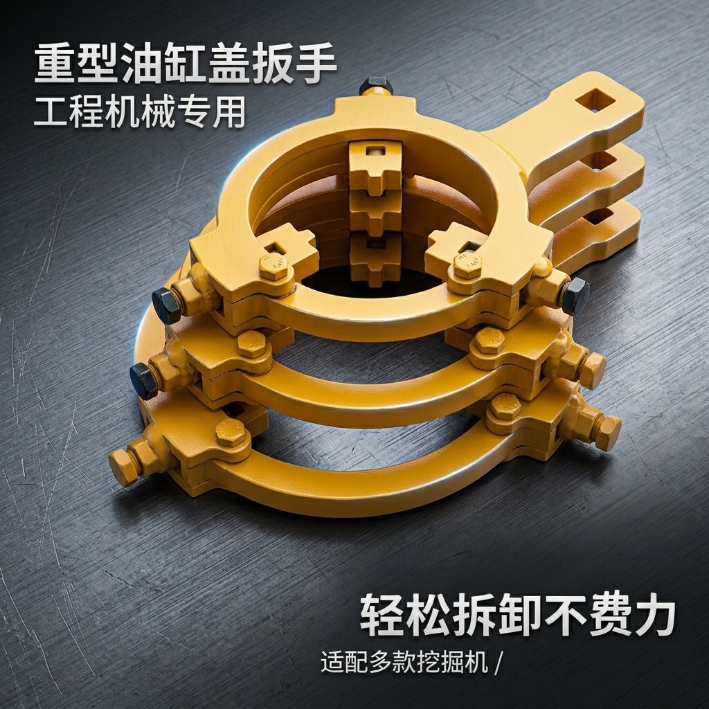 挖掘机换油缸扳手拆卸油封工具维修液压油缸拆卸大螺母万能扳手
