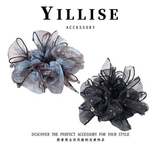 Yillise[幽花]韩系慵懒优雅气质温柔通勤百搭通勤大肠发圈YL1641