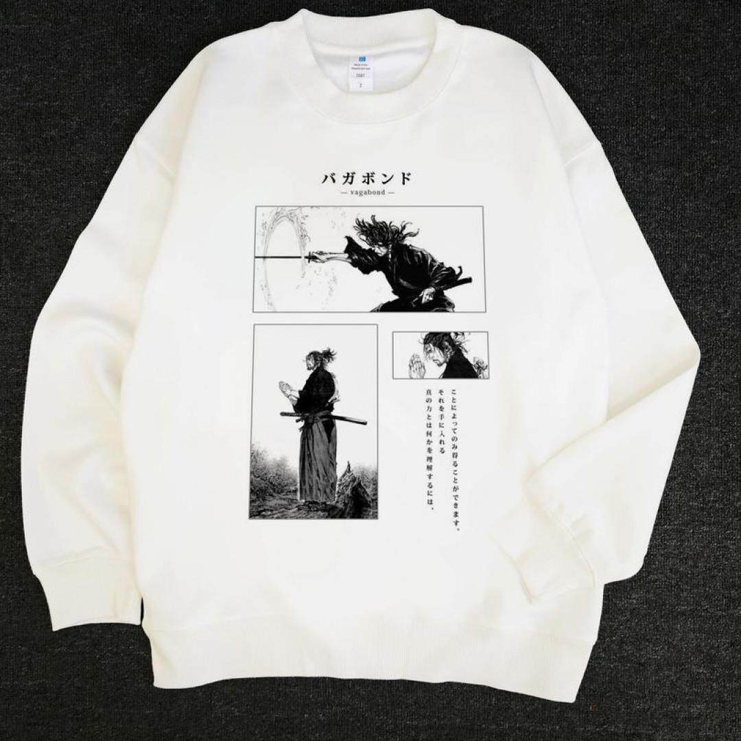 KAZANKOORI 浪客行宫本武藏印花痛衣线稿日系二次元圆领卫衣原创