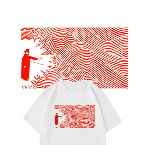 Radiohead主唱Thom Yorke《The Eraser》专辑封面复刻T恤