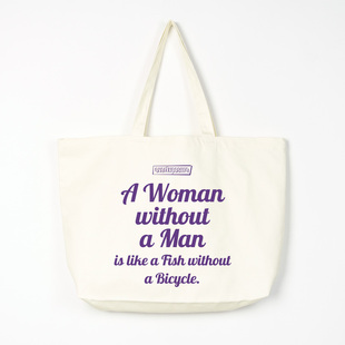 woman without man女性独立帆布袋子单肩A3乐谱大帆布包好东西