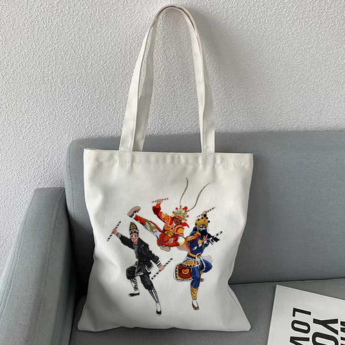 潮汕英歌舞老爷保号文字创意帆布包刻苦驴单肩包环保袋非物质文化