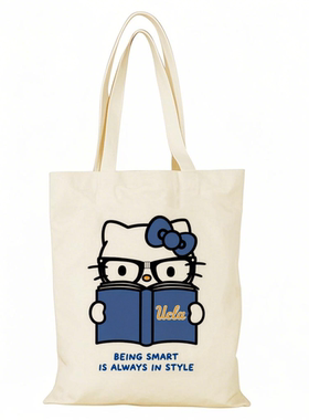 UCSB Hello Kitty帆布包加利福尼亚UCLA帆布袋定制大容量环保购物