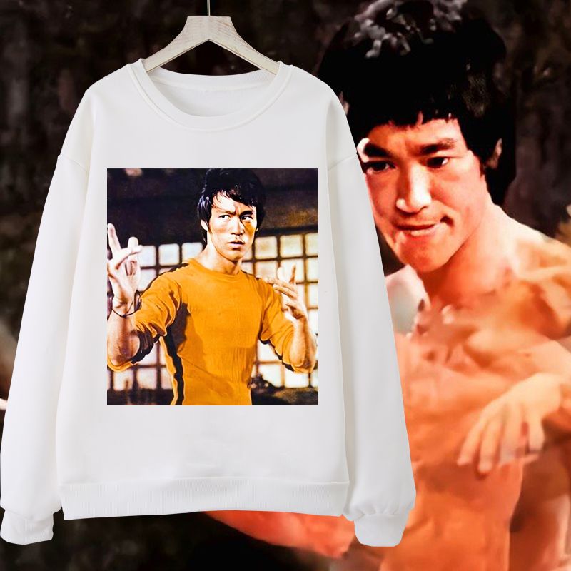 李小龙卫衣男纪念服圆领外